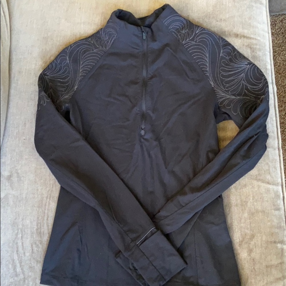 Lululemon jacket. Black and white with stitching.